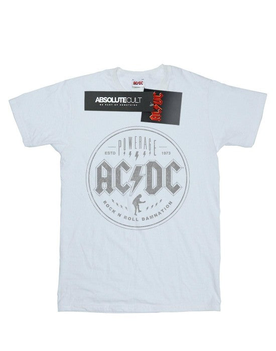 Front - AC/DC Womens/Ladies Rock N Roll Damnation Black Cotton Boyfriend T-Shirt