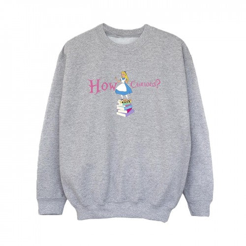 Front - Disney Boys Alice In Wonderland How Curious Sweatshirt