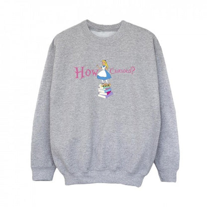 Front - Disney Boys Alice In Wonderland How Curious Sweatshirt