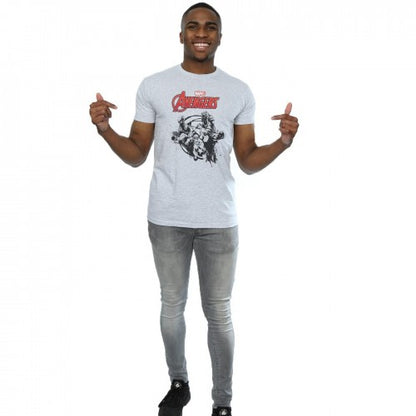 Heather Grey - Lifestyle - Marvel Mens Avengers Team Burst T-Shirt