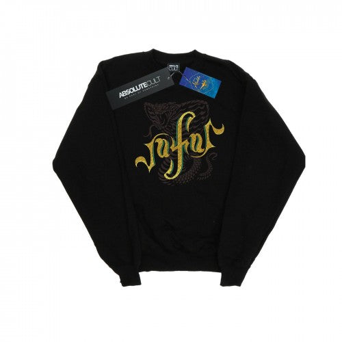 Front - Disney Girls Aladdin Movie Jafar Snake Logo Sweatshirt