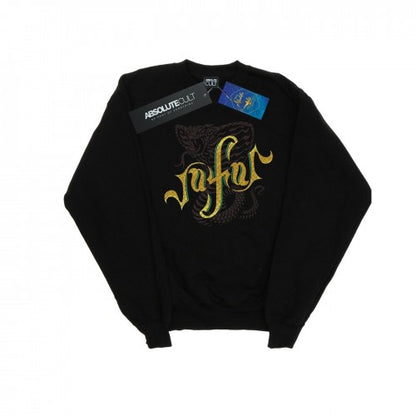 Front - Disney Girls Aladdin Movie Jafar Snake Logo Sweatshirt