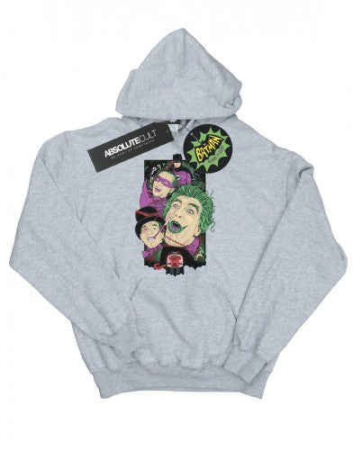 Front - DC Comics Mens Batman TV Series Rogues Gallery Hoodie