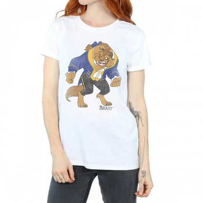 Front - Beauty And The Beast Womens/Ladies Classic Cotton Boyfriend T-Shirt