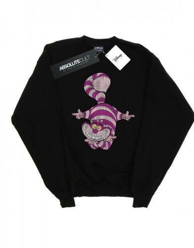 Front - Disney Girls Alice In Wonderland Cheshire Cat Upside Down Sweatshirt