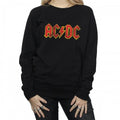 Front - AC/DC Womens/Ladies Distressed Logo Cotton Sweatshirt