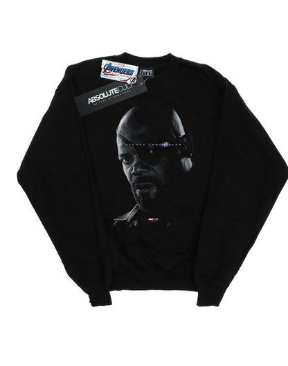 Front - Marvel Mens Avengers Endgame Avenge The Fallen Nick Fury Cotton Sweatshirt