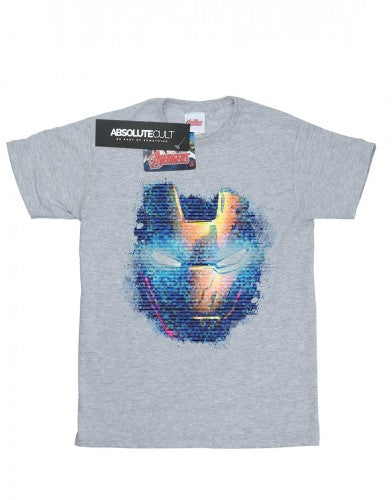 Front - Marvel Mens Iron Man Distressed Head T-Shirt