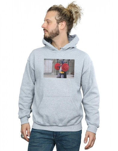 Sports Grey - Back - DC Comics Mens Batman TV Series Bat Gains Hoodie