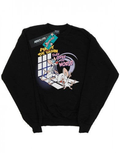 Front - Animaniacs Girls Pinky And The Brain Take Over The World Sweatshirt