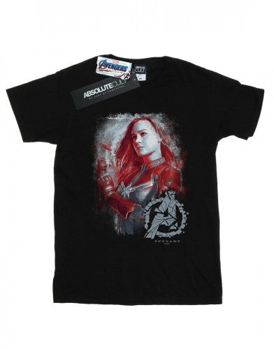 Front - Marvel Womens/Ladies Avengers Endgame Captain Marvel Brushed Cotton Boyfriend T-Shirt