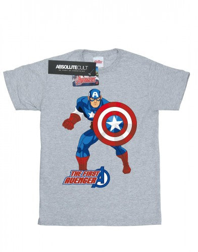 Front - Marvel Mens Captain America The First Avenger T-Shirt