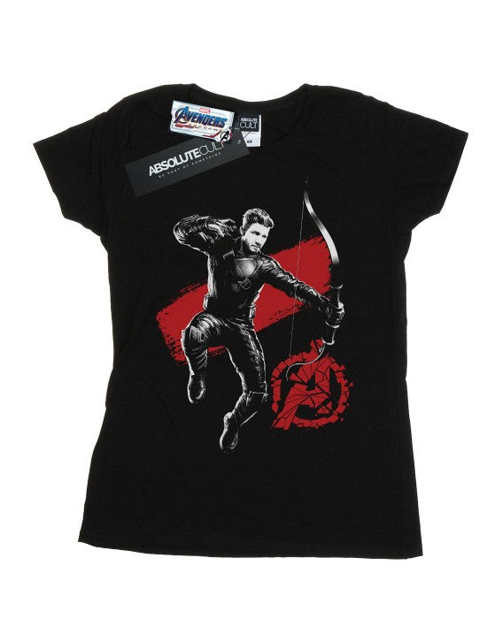 Front - Marvel Womens/Ladies Avengers Endgame Mono Hawkeye Cotton T-Shirt
