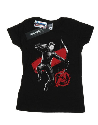 Front - Marvel Womens/Ladies Avengers Endgame Mono Hawkeye Cotton T-Shirt