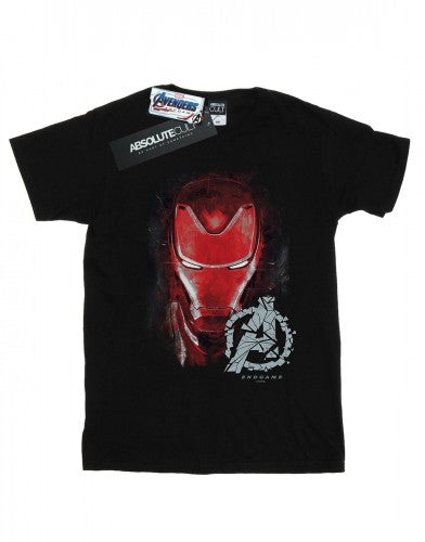 Front - Marvel Womens/Ladies Avengers Endgame Iron Man Brushed Cotton Boyfriend T-Shirt