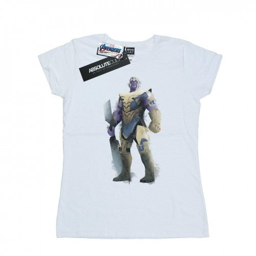 Front - Marvel Womens/Ladies Avengers Endgame Painted Thanos Cotton T-Shirt