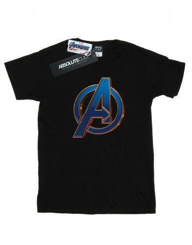 Front - Marvel Womens/Ladies Avengers Endgame Heroic Logo Cotton Boyfriend T-Shirt