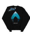 Front - DC Comics Boys Aquaman Ocean Logo Sweatshirt