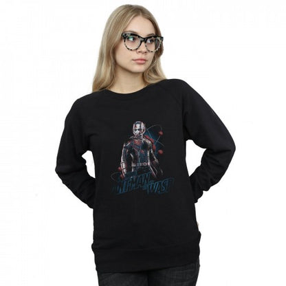 Black - Back - Marvel Womens-Ladies Ant-Man And The Wasp Lab Pose Sweatshirt