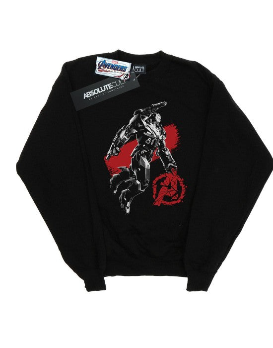 Front - Marvel Mens Avengers Endgame Mono War Machine Cotton Sweatshirt