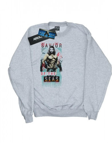 Front - DC Comics Boys Aquaman Saviour Of The Seas Sweatshirt