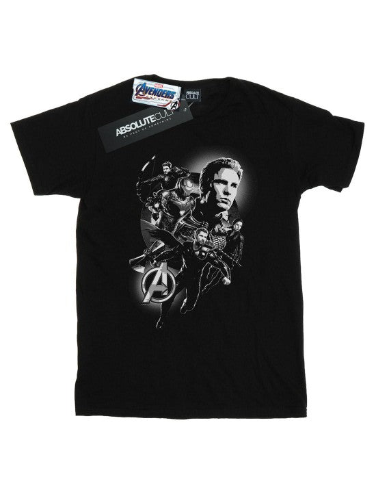 Front - Marvel Womens/Ladies Avengers Endgame Mono Heroes Cotton Boyfriend T-Shirt