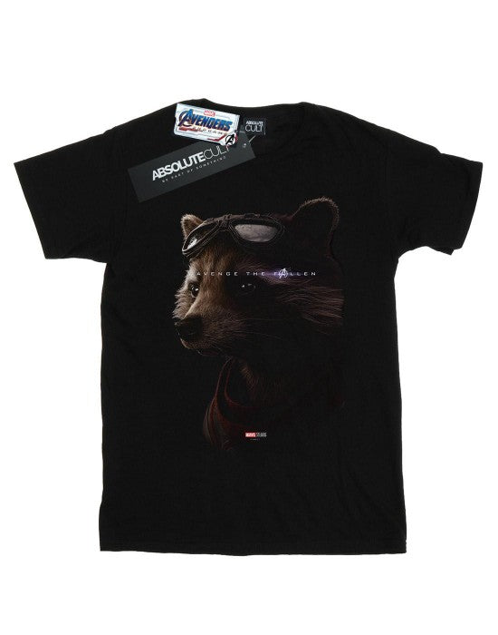 Front - Marvel Womens/Ladies Avengers Endgame Avenge The Fallen Rocket Cotton Boyfriend T-Shirt