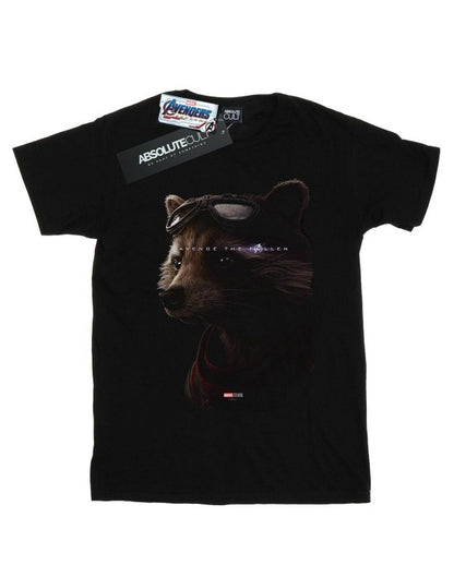 Front - Marvel Womens/Ladies Avengers Endgame Avenge The Fallen Rocket Cotton Boyfriend T-Shirt