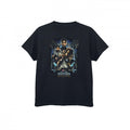 Front - Black Panther Boys Movie Poster Cotton T-Shirt