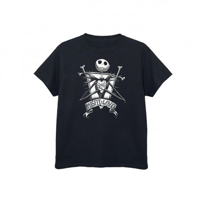 Front - Nightmare Before Christmas Boys Misfit Love Jack Skellington Cotton T-Shirt