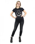 Black - Close up - Maleficent Womens-Ladies I Run This Castle Cotton T-Shirt