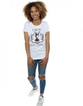 White - Close up - Maleficent Womens-Ladies I Run This Castle Cotton T-Shirt