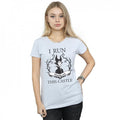 Sports Grey - Back - Maleficent Womens-Ladies I Run This Castle Cotton T-Shirt