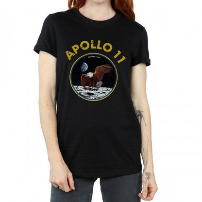 Front - NASA Womens/Ladies Classic Apollo 11 Cotton Boyfriend T-Shirt