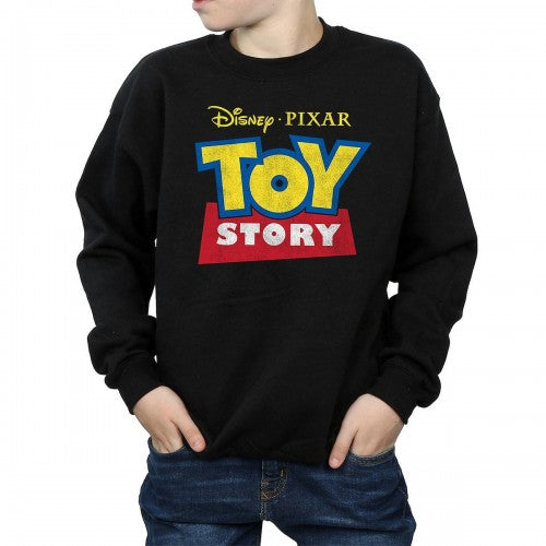 Front - Toy Story Boys Logo Cotton Sweatshirt
