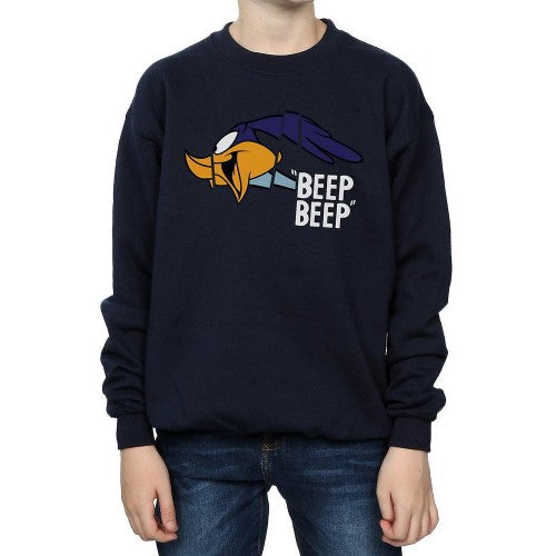 Front - Looney Tunes Boys Beep Beep Road Runner Cotton Sweatshirt
