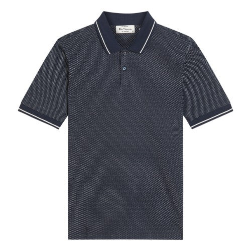 Front - Ben Sherman Mens Jacquard Polo Shirt