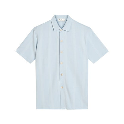 Front - Ben Sherman Mens Vertical Pique Textured Shirt