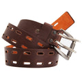 Front - Forest Belts Mens 1.50 Inch Plain Leather Belt With Twin Pronged Buckle