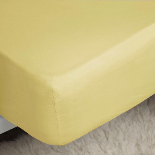 Front - Belledorm 200 Thread Count Cotton Percale Extra Deep Fitted Sheet
