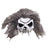 Front - Bristol Novelty Unisex Adults Half Face Skull Mask With Hair
