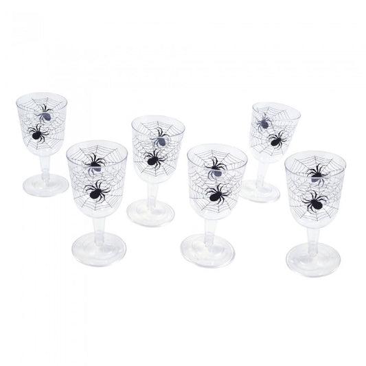Front - Bristol Novelty Spiderweb Goblets (Pack Of 6)