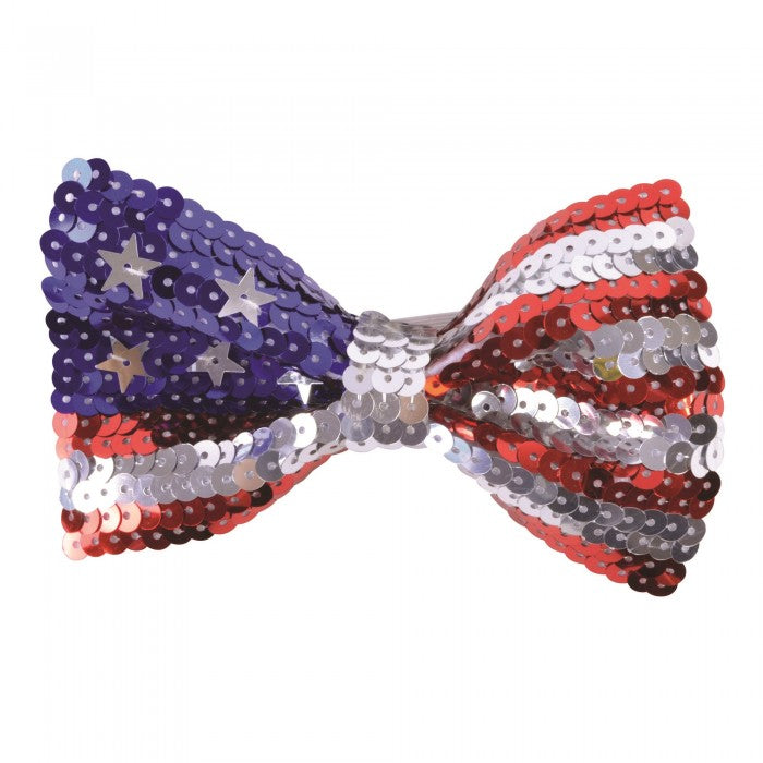 Front - Bristol Novelty Unisex Adults USA Sequin Bow Tie