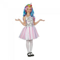 Front - Bristol Novelty Girls Unicorn Dress With Headpiece And Wig