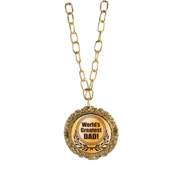 Front - Bristol Novelty Mens Worlds Greatest Dad Medal