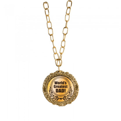 Front - Bristol Novelty Mens Worlds Greatest Dad Medal