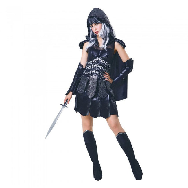 Front - Bristol Novelty Womens/Ladies Dark Warrior Costume