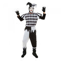 Front - Bristol Novelty Mens Harlequin Jester Costume