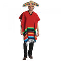 Front - Bristol Novelty Unisex Adults Colourful Striped Poncho