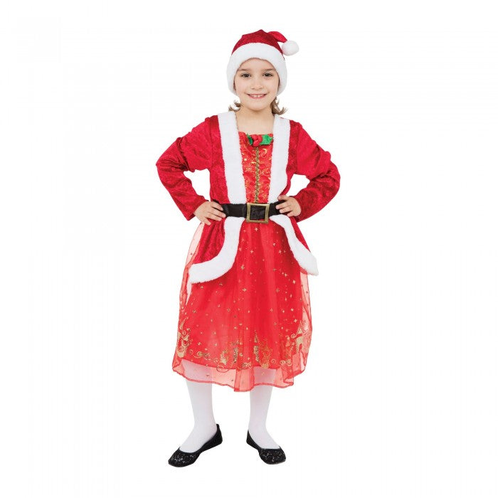Front - Bristol Novelty Childrens/Girls Santa Costume